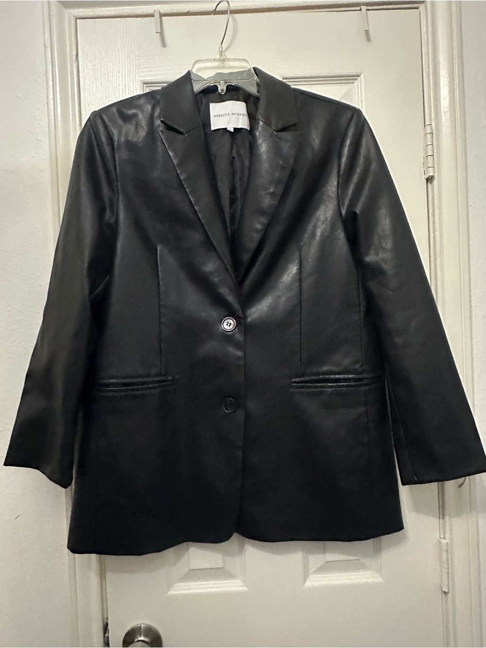 Rebecca Minkoff Black Leather Blazer Jacket